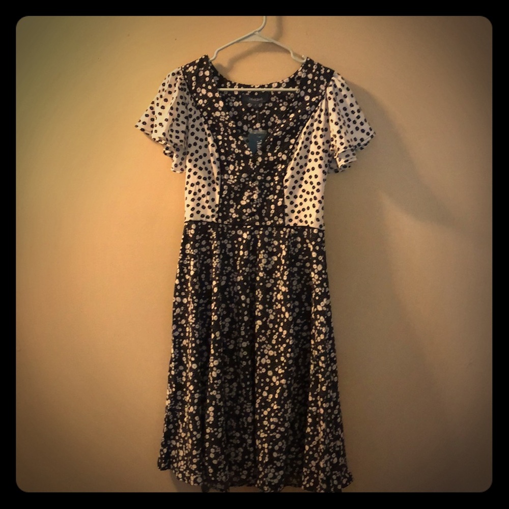 ModCloth Black and White Beautiful Dress